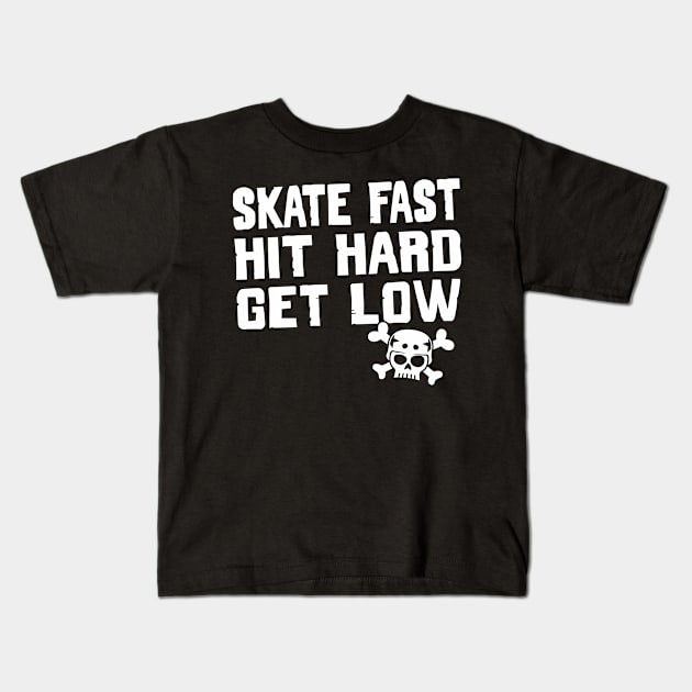 Derby Skate Fast Kids T-Shirt by Raygun Vectors